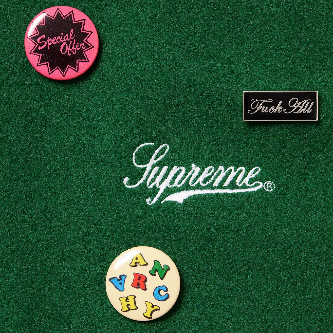 Jamie Reid/Supreme It's All Bollocks Varsity Jacket view 4